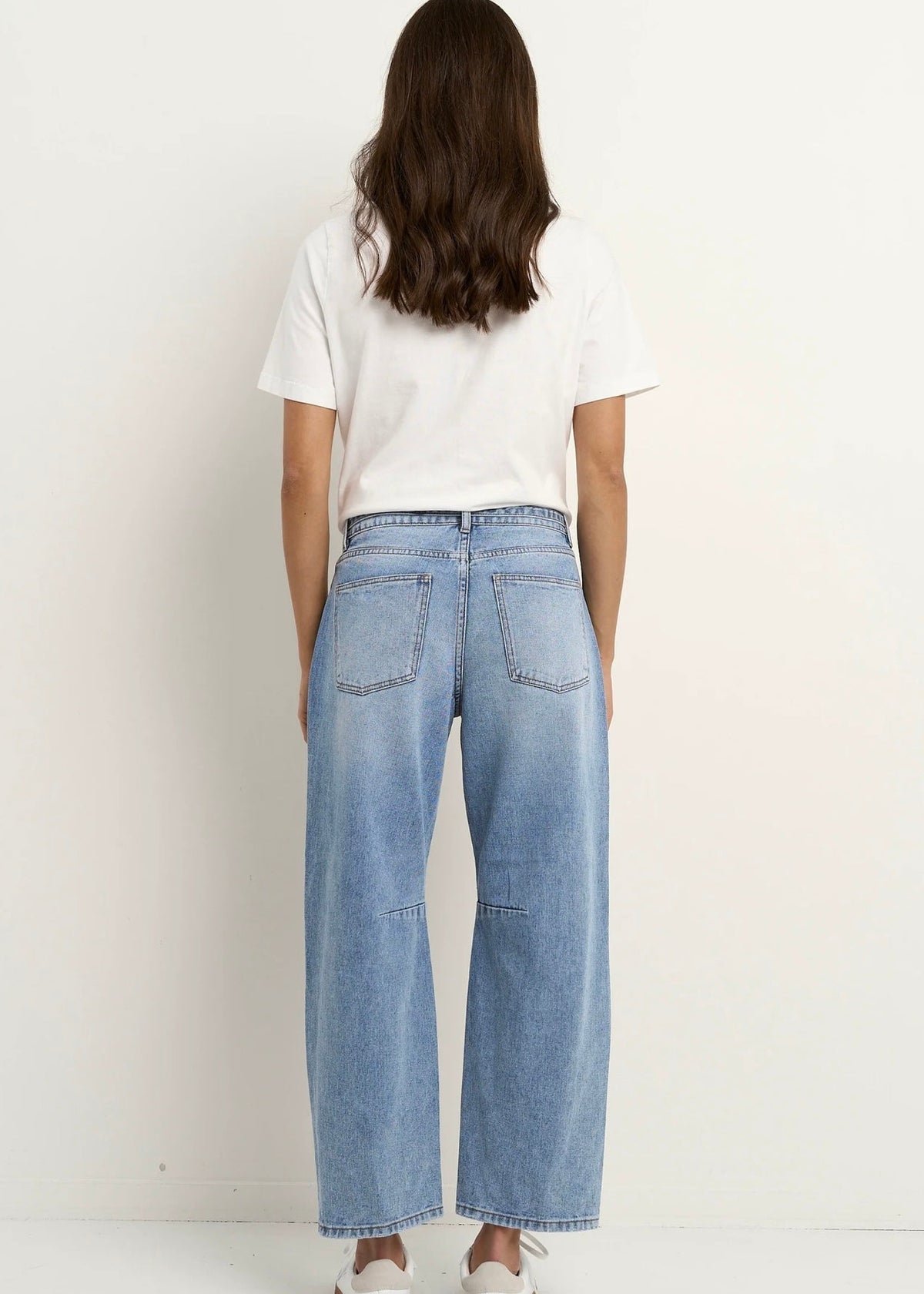 Campus Tie Waist Barrel Jeans ~ Light Blue