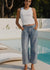 Campus Tie Waist Barrel Jeans ~ Light Blue