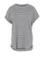 Hailey Short Sleeve Tee ~ White/Ebony Stripe