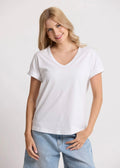 Soho Cuff V Tee ~ White