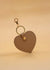 Leather Heart Keyring ~ Hazelnut