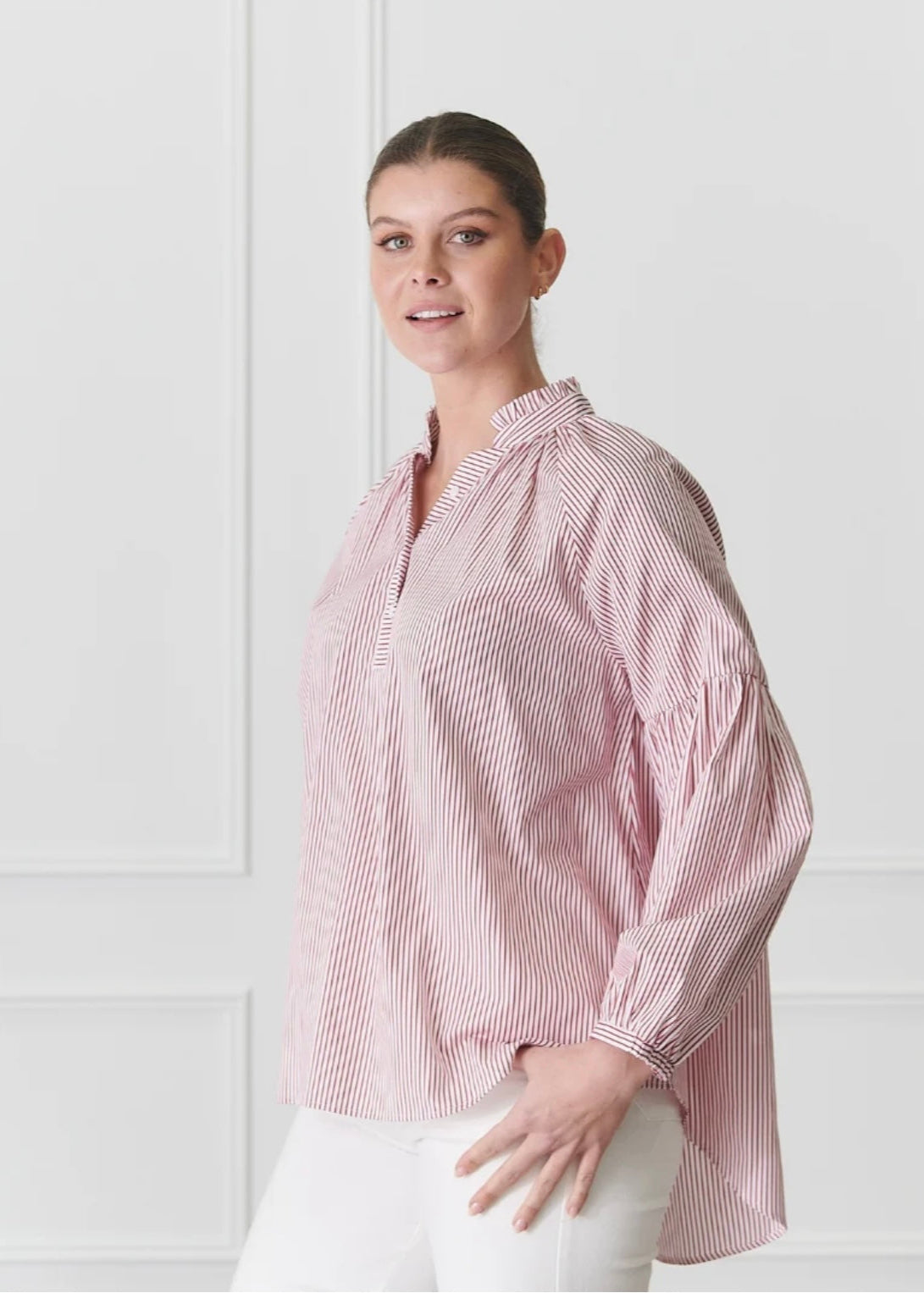 Kell Stripe Shirt ~ Red