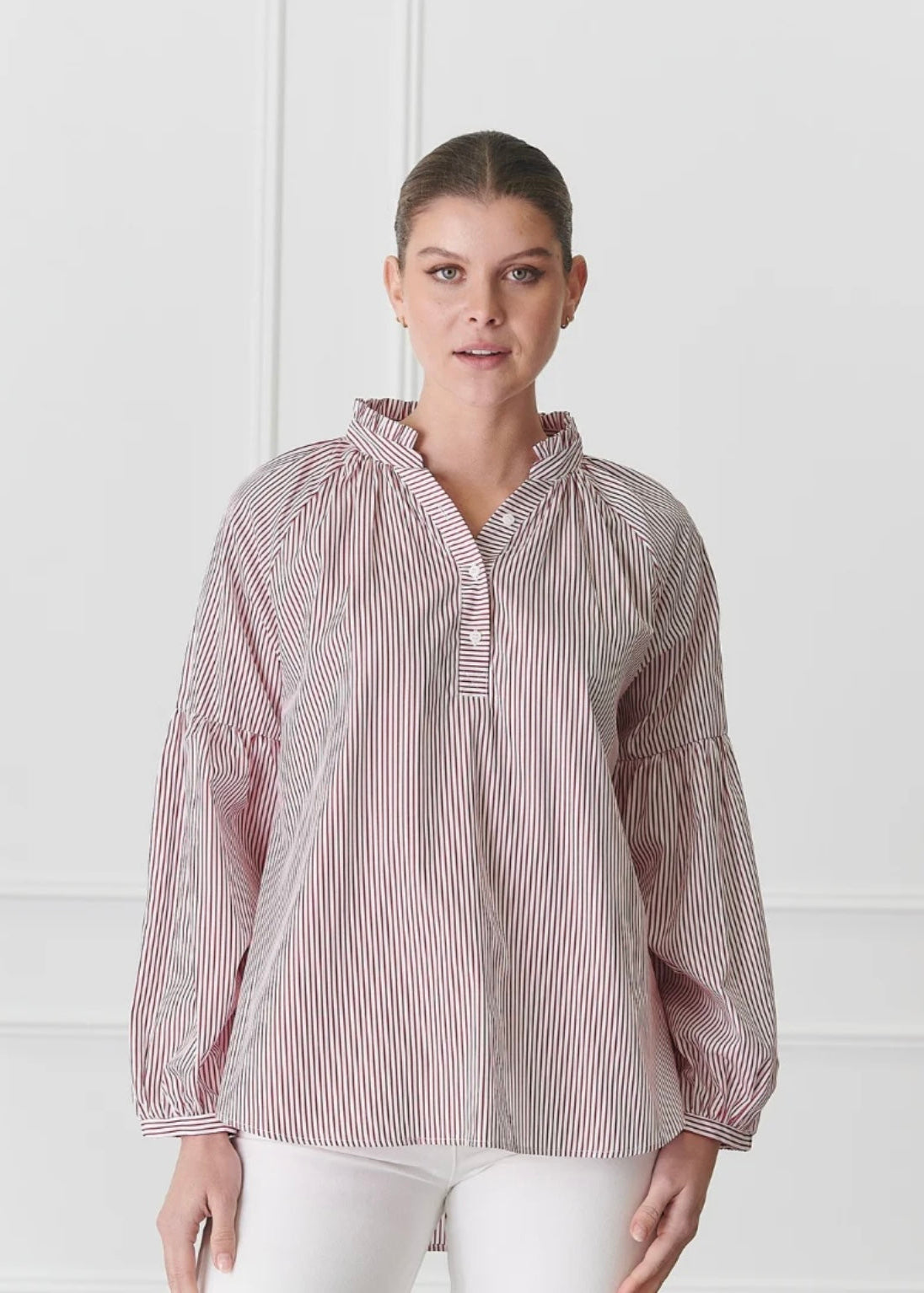 Kell Stripe Shirt ~ Red