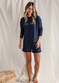 Simplified Confetti Shorts ~ Navy