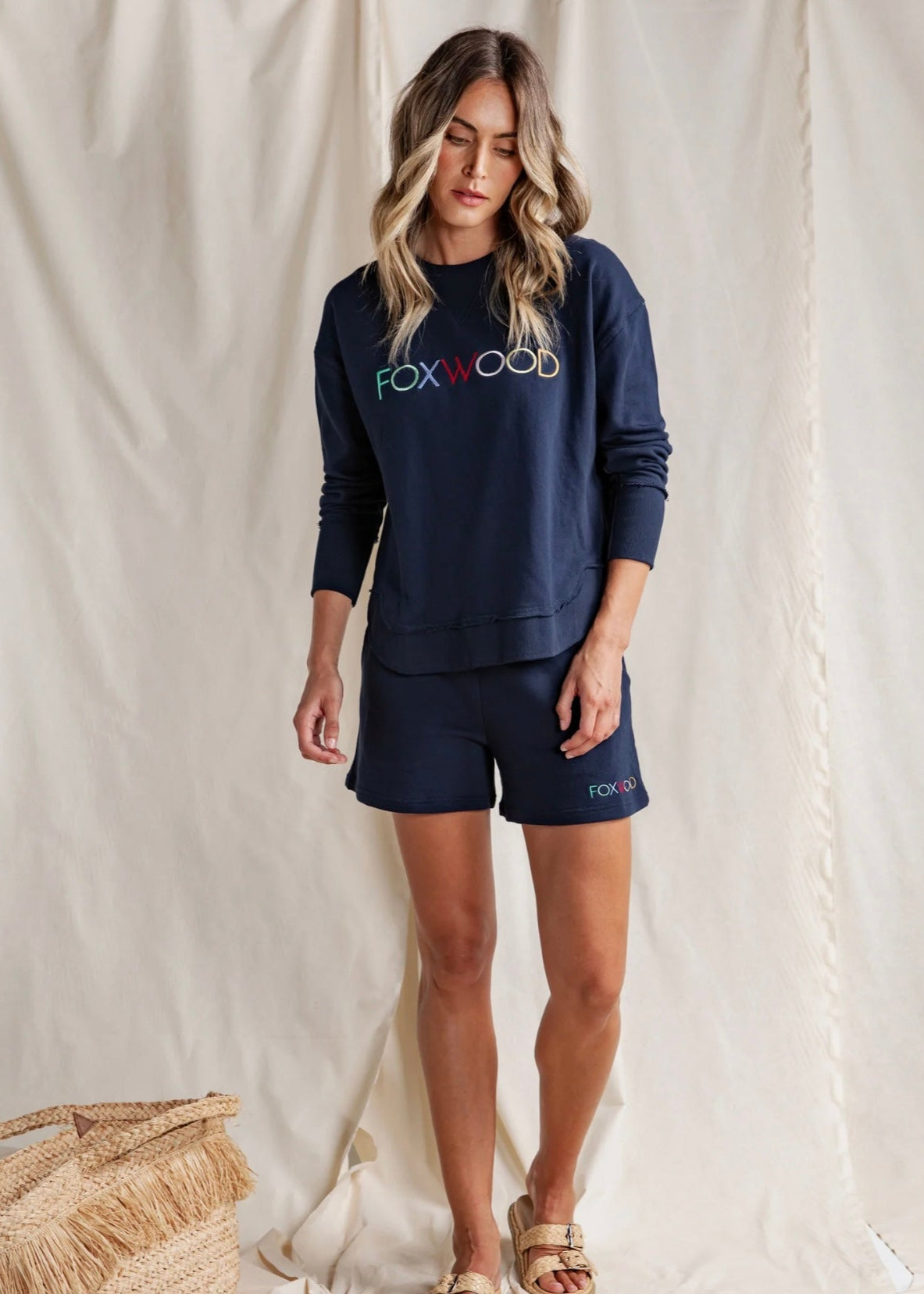 Simplified Confetti Shorts ~ Navy