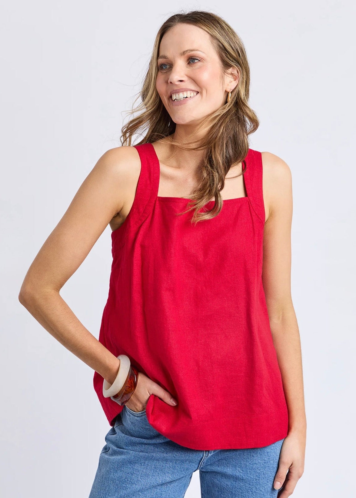 Lourdes Top ~ Crimson