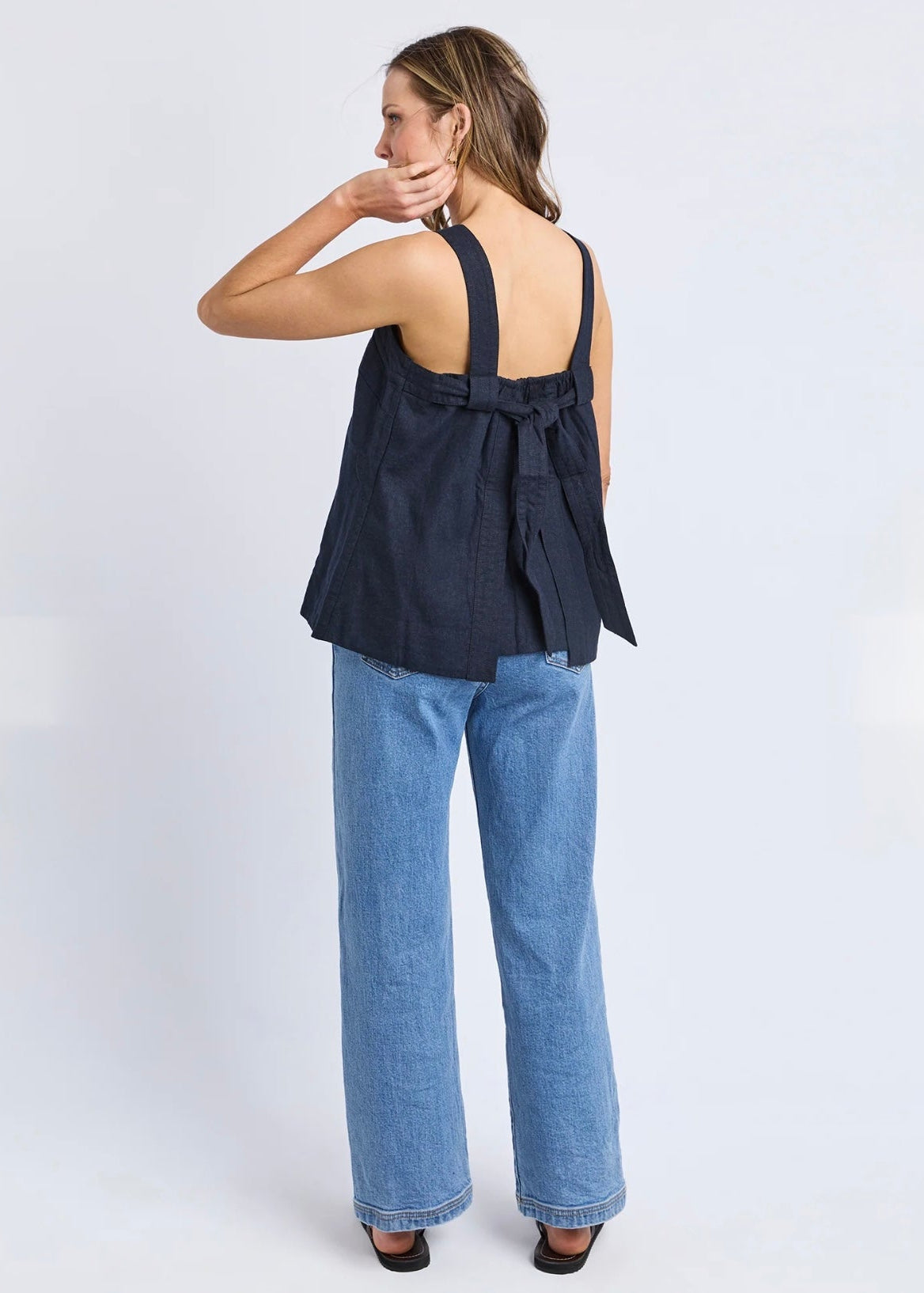 Lourdes Top ~ Navy