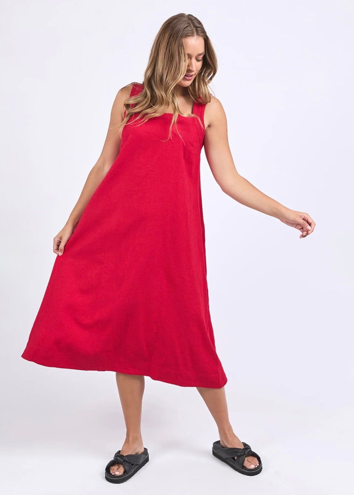 Lourdes Dress ~ Crimson