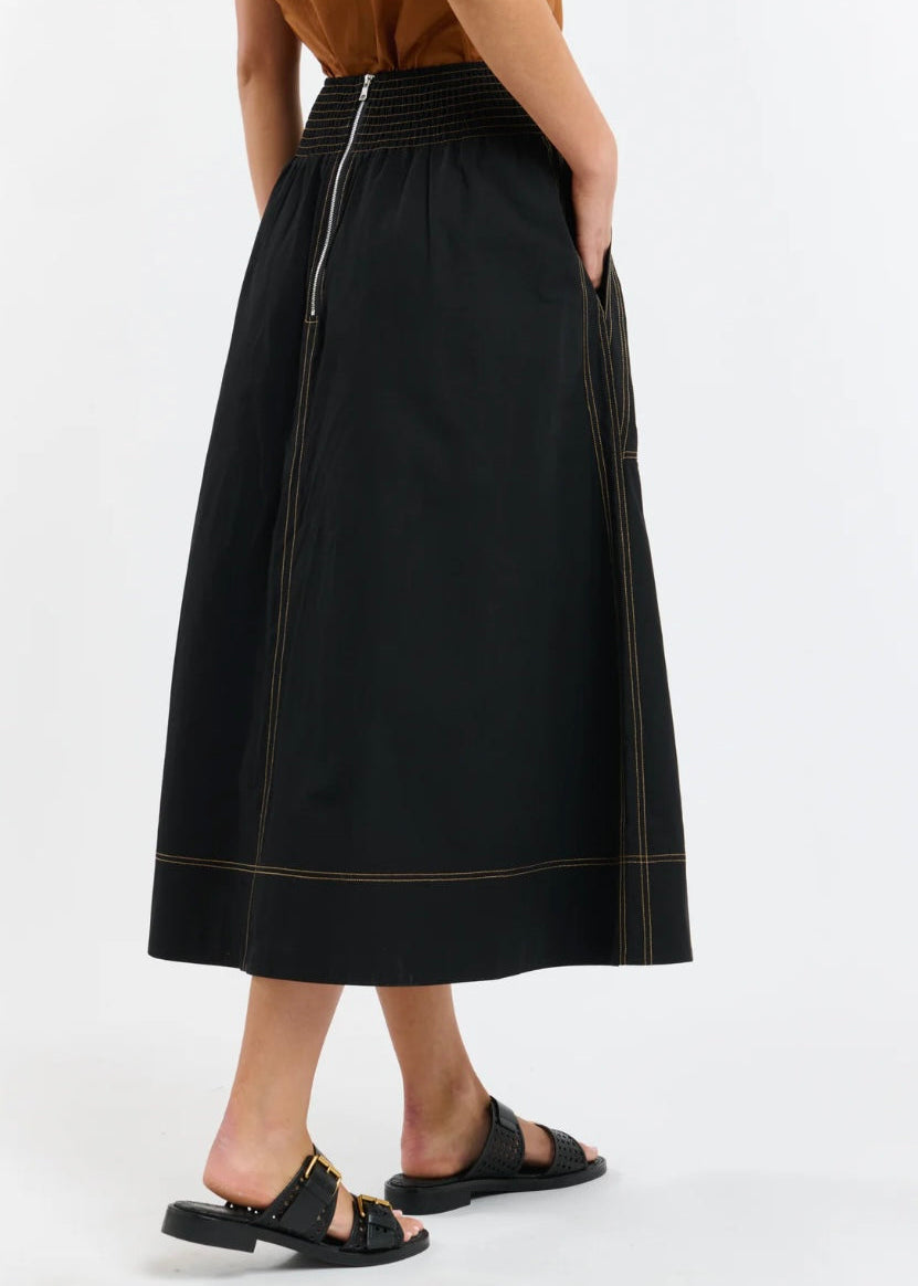 Marion Cotton Skirt ~ Black