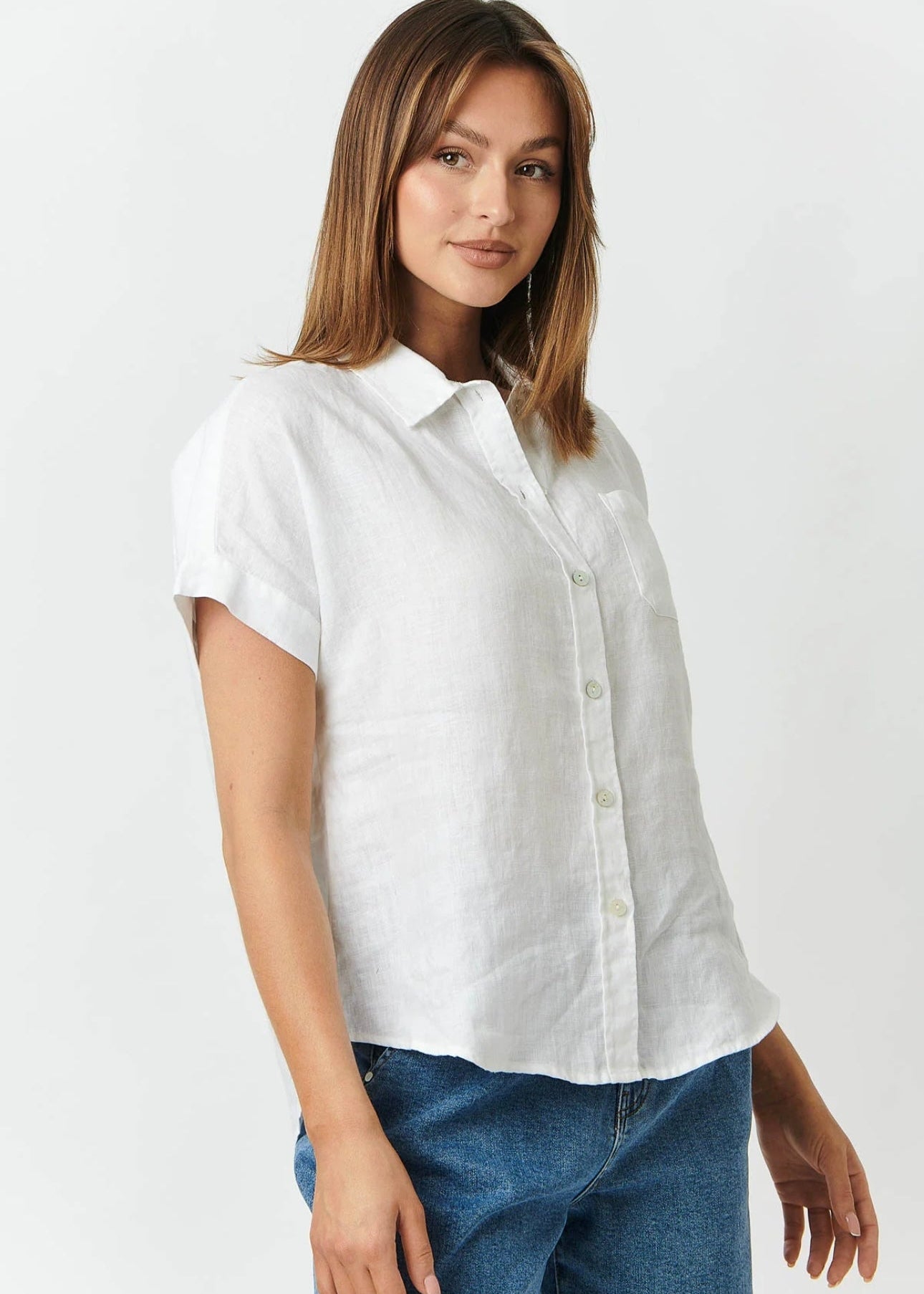 Blanche Linen Shirt ~ White