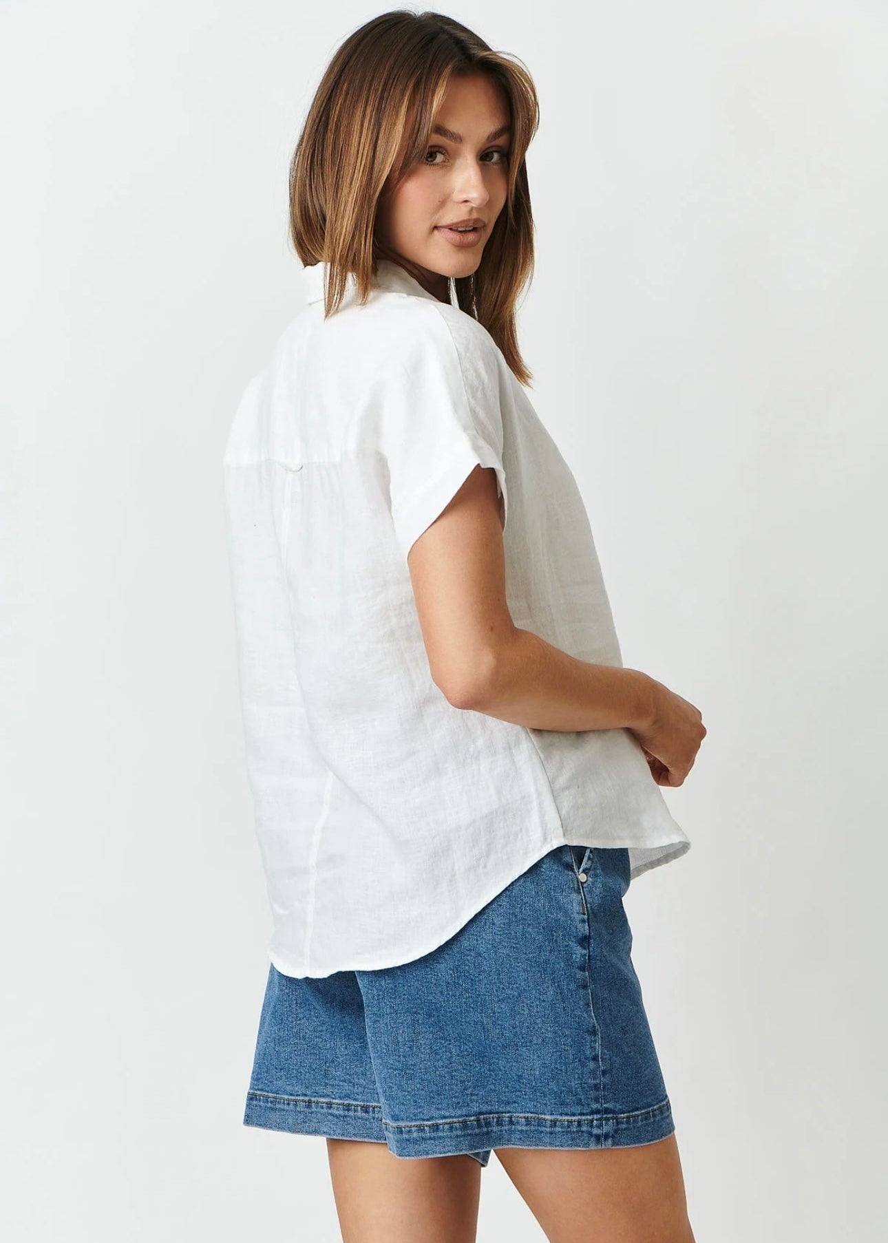 Blanche Linen Shirt ~ White