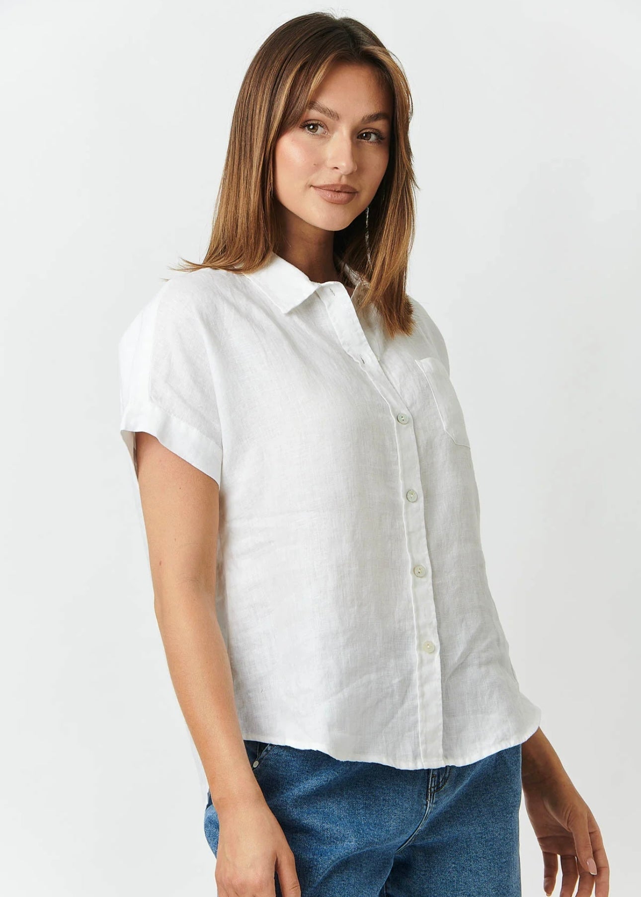 Blanche Linen Shirt ~ White