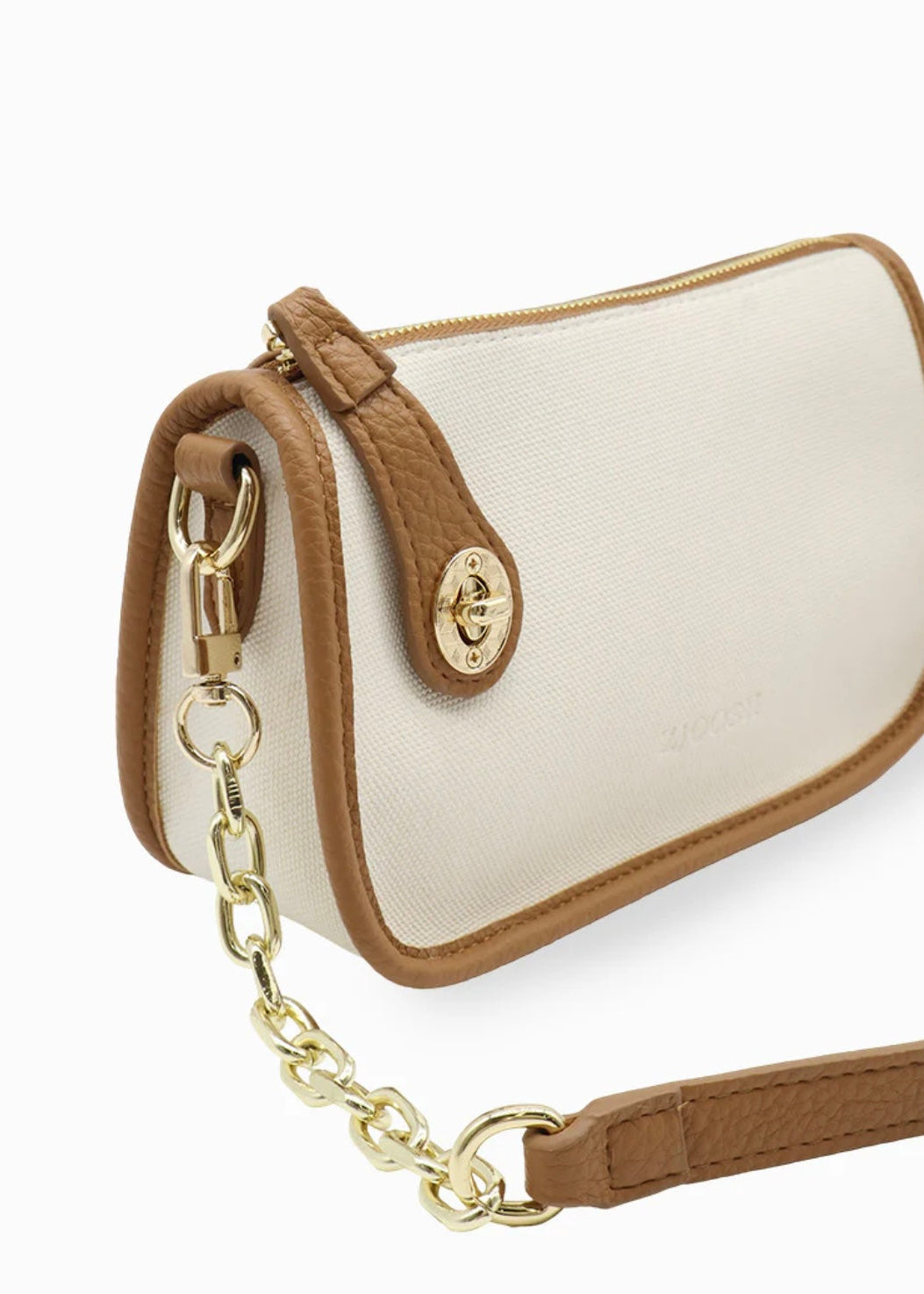 Stacey Bag ~ White/Tan