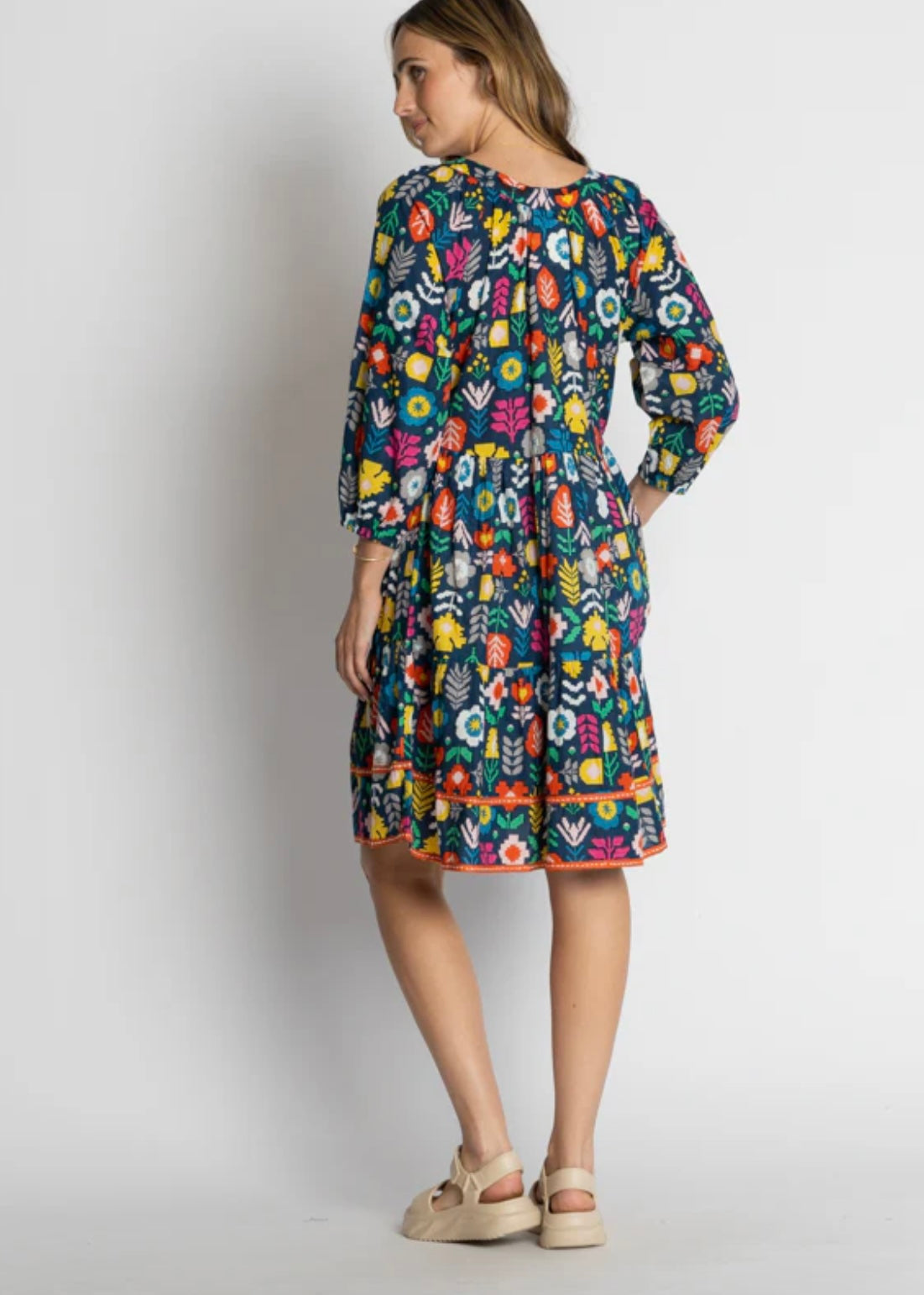 Kalina Dress ~ Navy Print