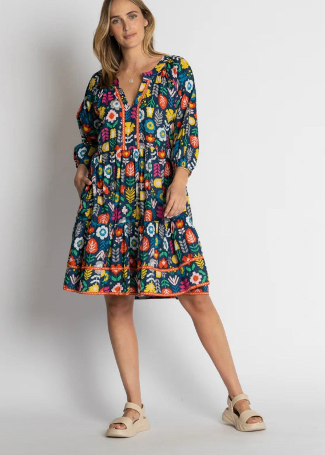 Kalina Dress ~ Navy Print