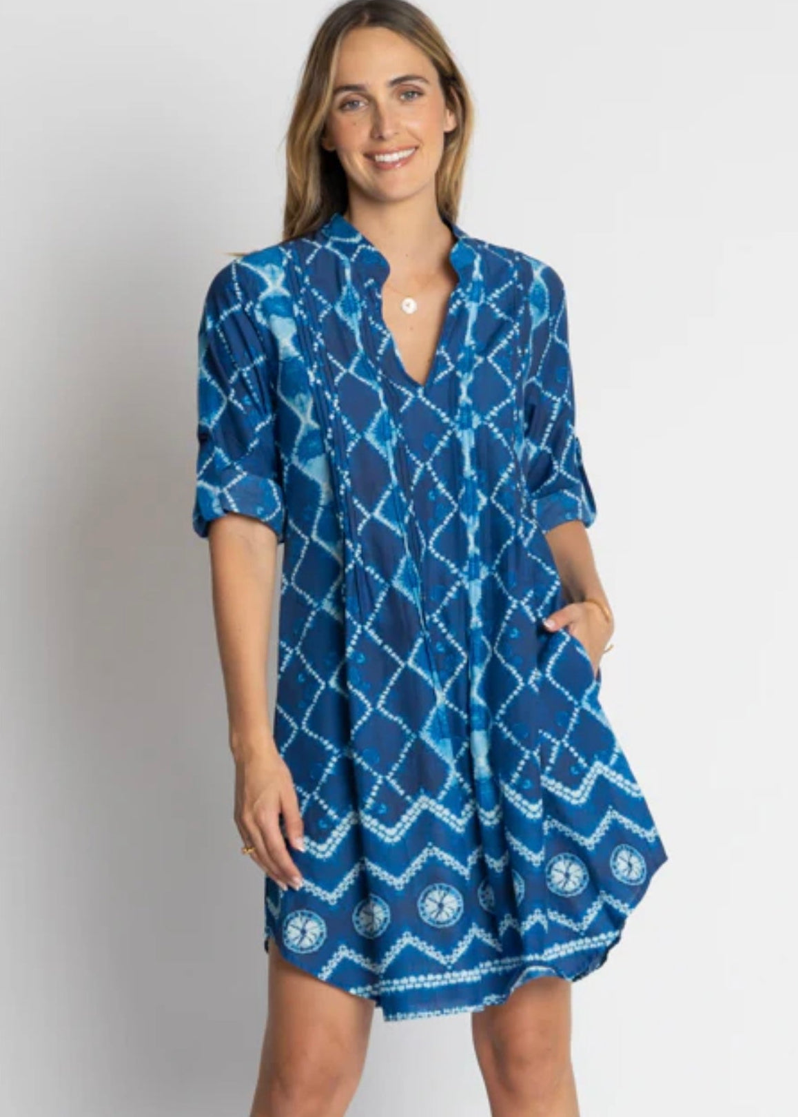 Kumo Tuck Dress ~ Ocean