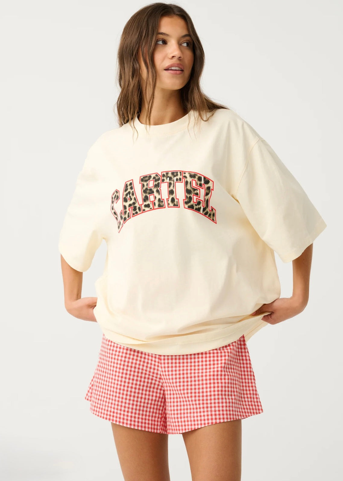 Jeana Tee ~ Buttermilk Leopard