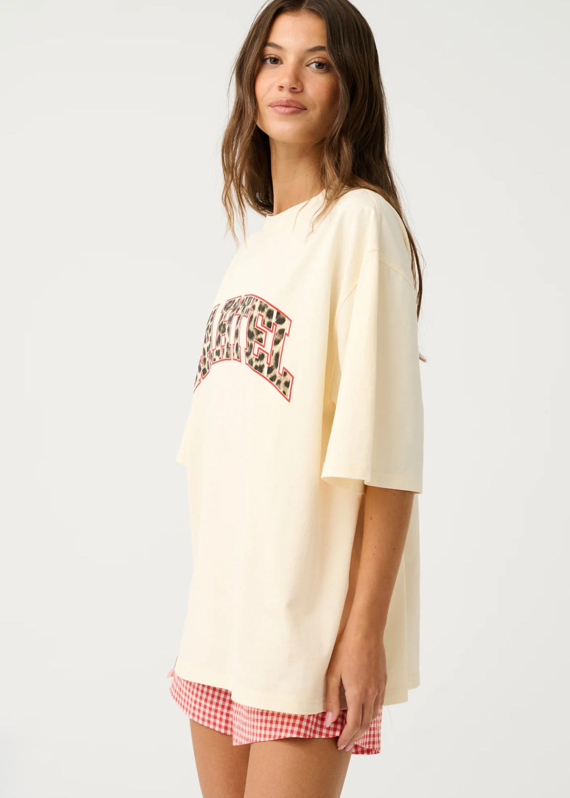 Jeana Tee ~ Buttermilk Leopard