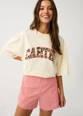 Jeana Tee ~ Buttermilk Leopard