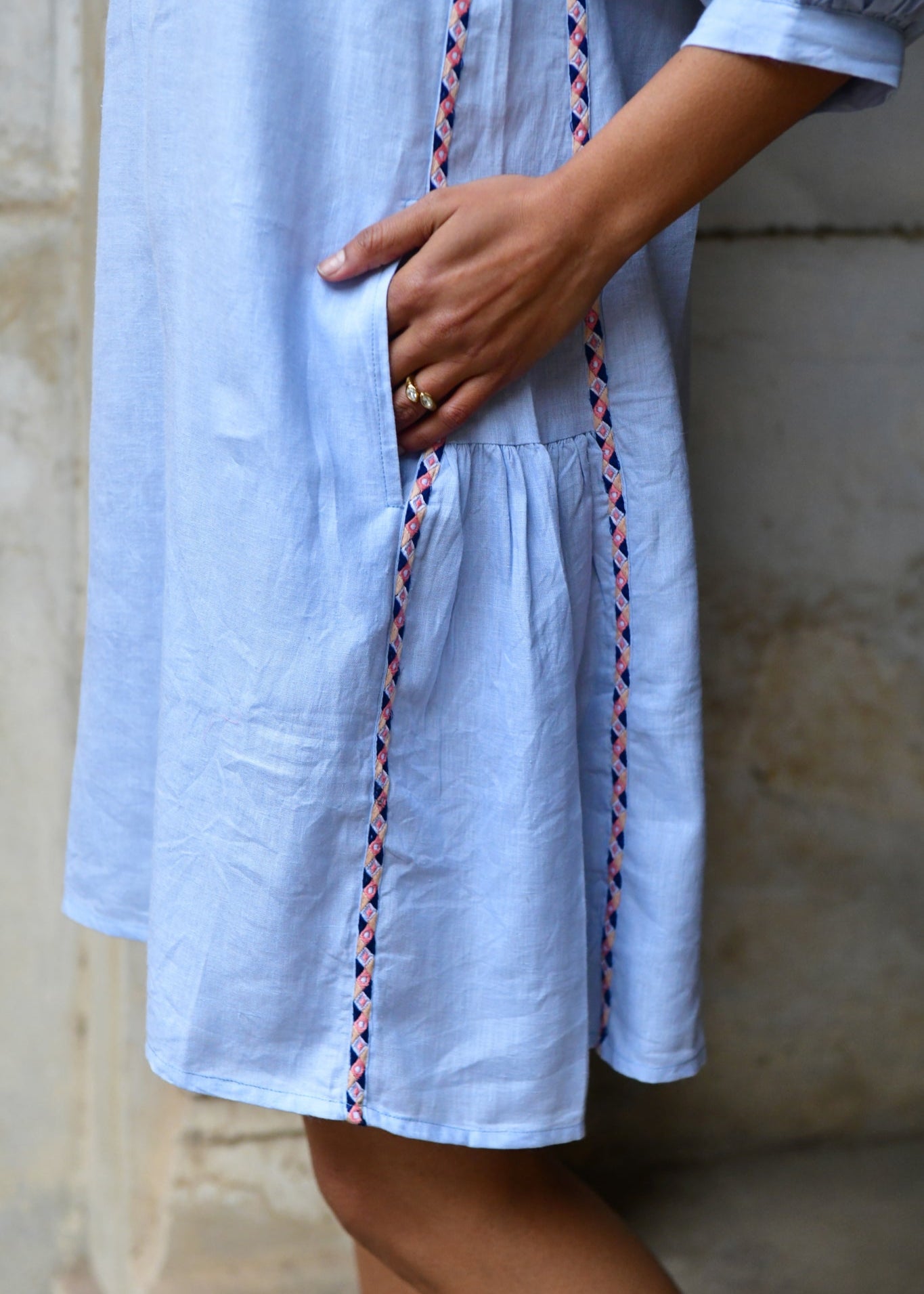 Maya Shift Dress ~ Sky