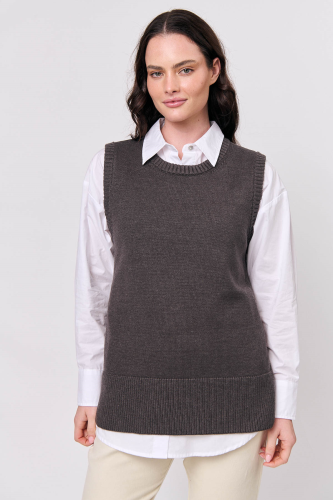 Coal Knit Vest ~ Charcoal