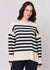 Breton Jumper ~ Cream/Navy Stripe