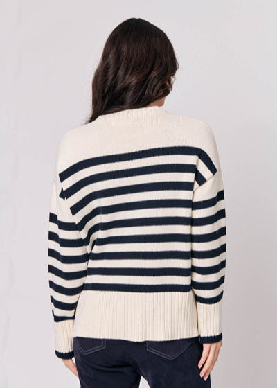 Breton Jumper ~ Cream/Navy Stripe