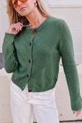 Nelly Long  Sleeve Knit Cardi ~ Basil