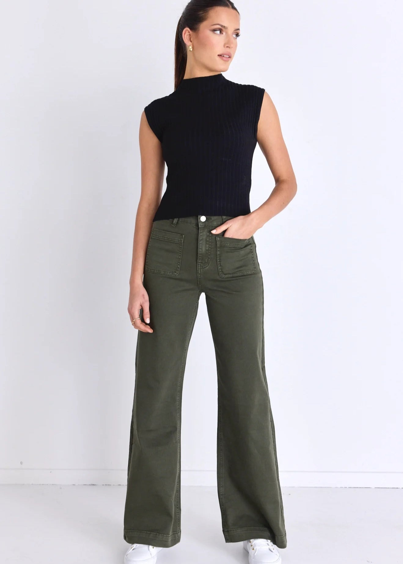 Zoey High Rise Jean ~ Dark Khaki
