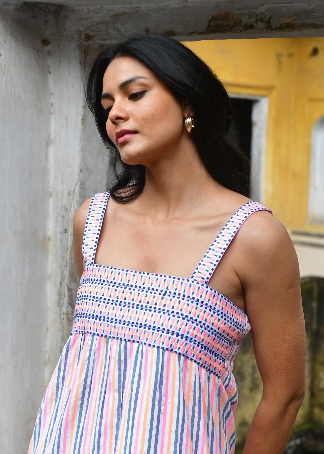 Sunset Maxi Dress ~ Multi Stripe