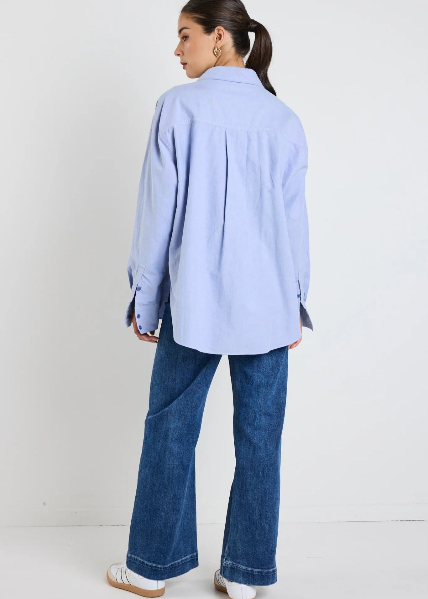 Signature Oxford Oversized Shirt ~ Blue