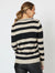 Vienna Cashmere Blend Stripe Crew Oat