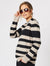 Vienna Cashmere Blend Stripe Crew Oat