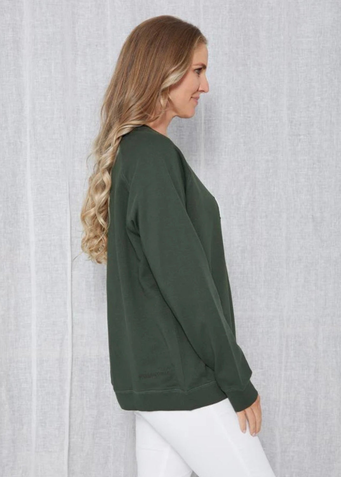 Everyday Sweater ~ Khaki White Cross