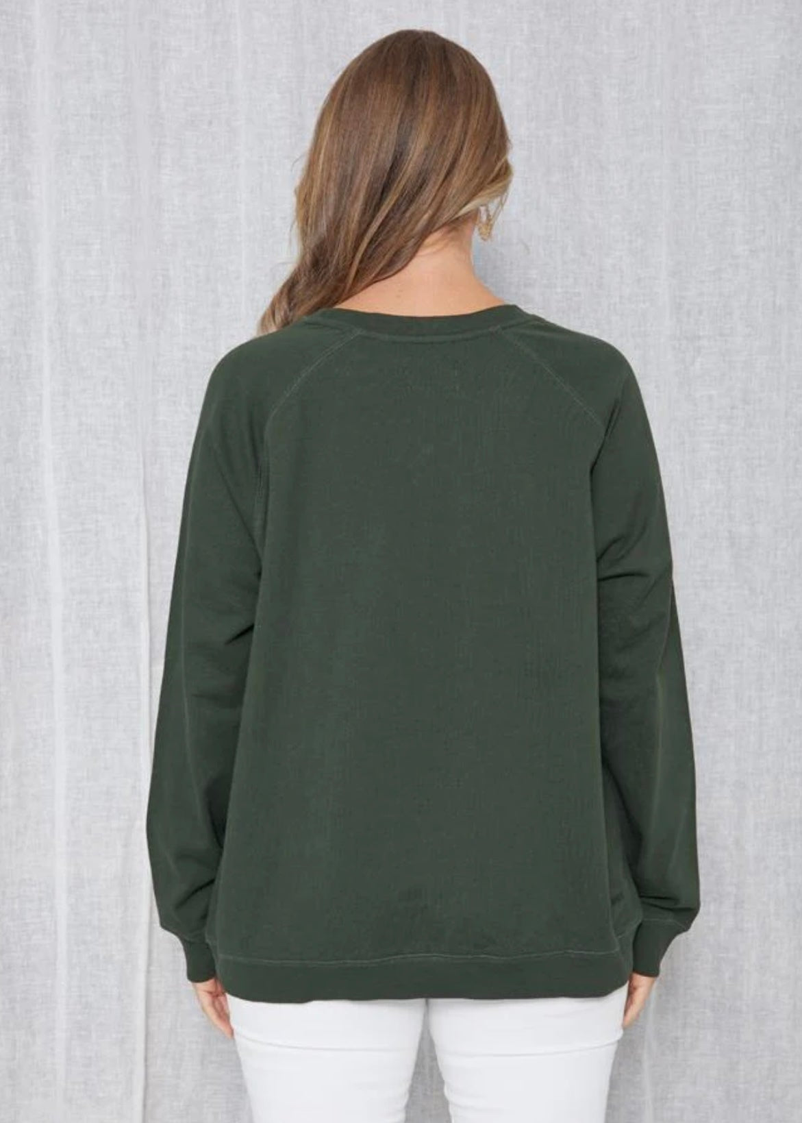 Everyday Sweater ~ Khaki White Cross