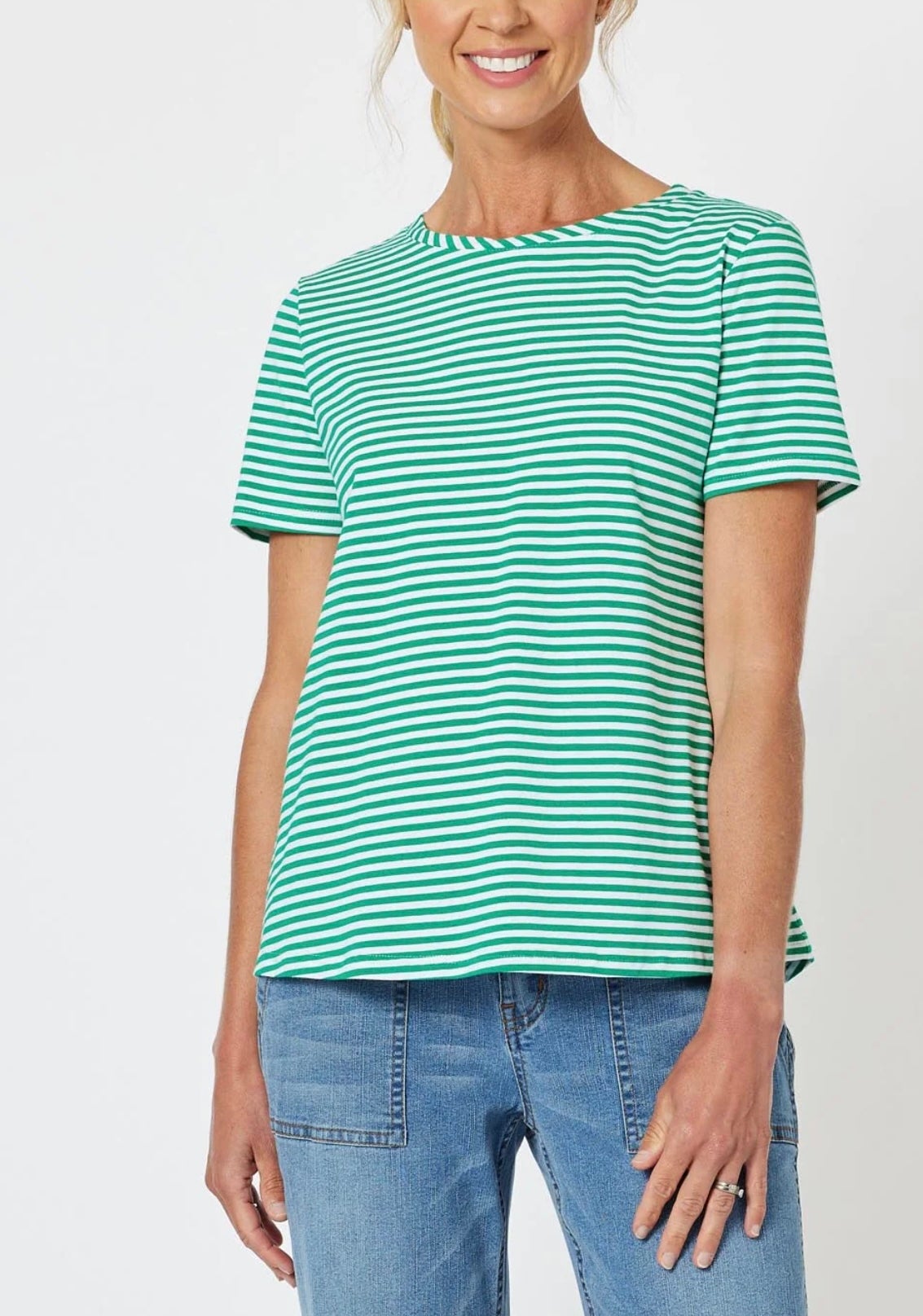 Stripe Tee ~ Emerald