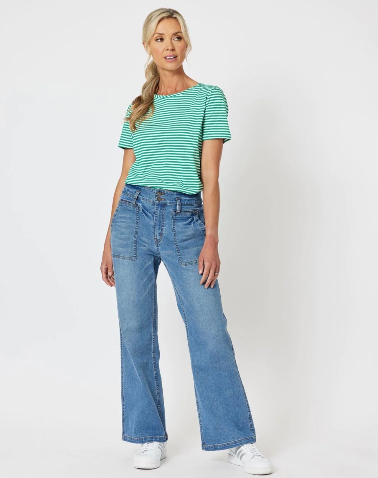 Stripe Tee ~ Emerald