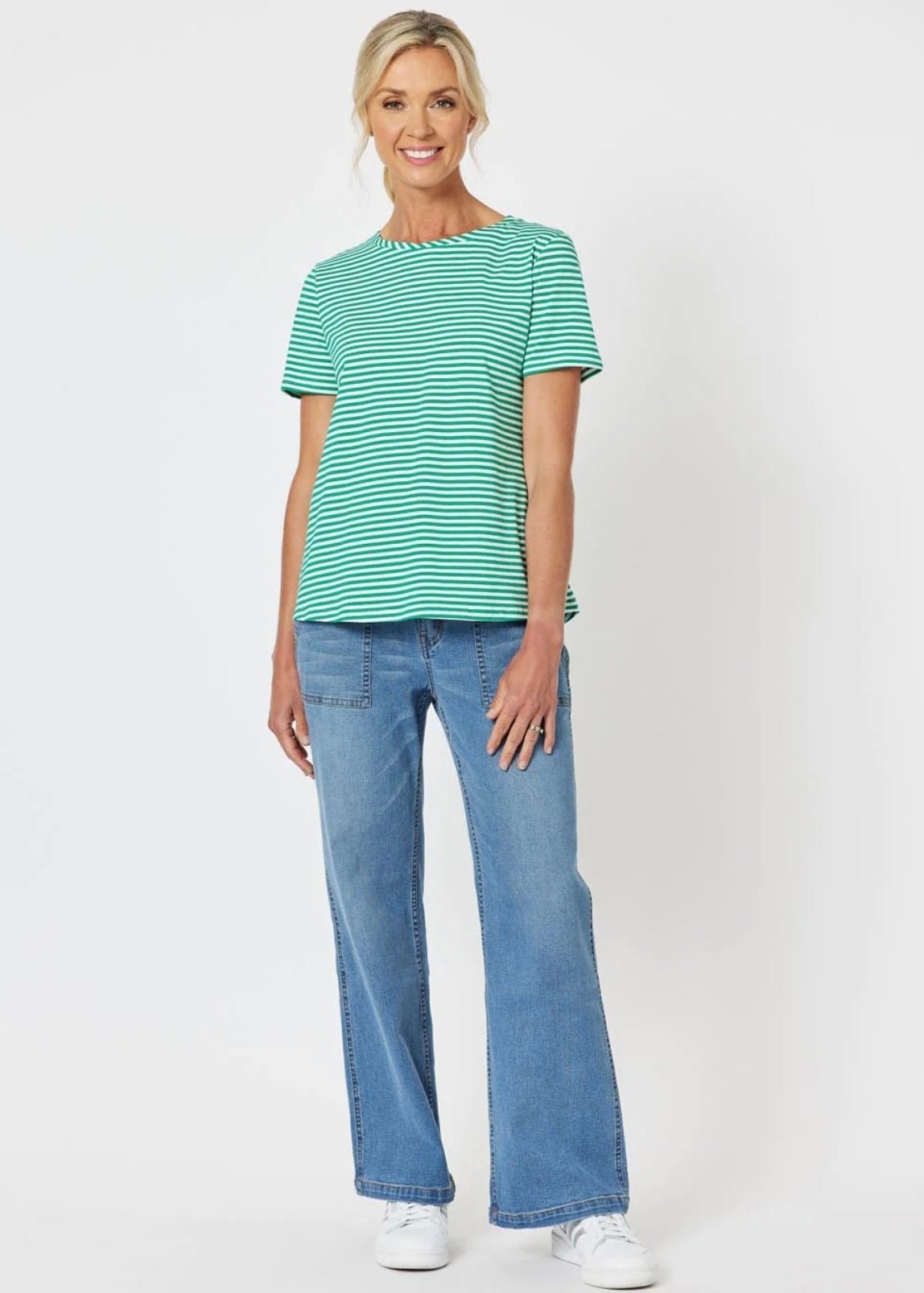Stripe Tee ~ Emerald