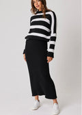 Ariel Knit Sweater ~ Black/White
