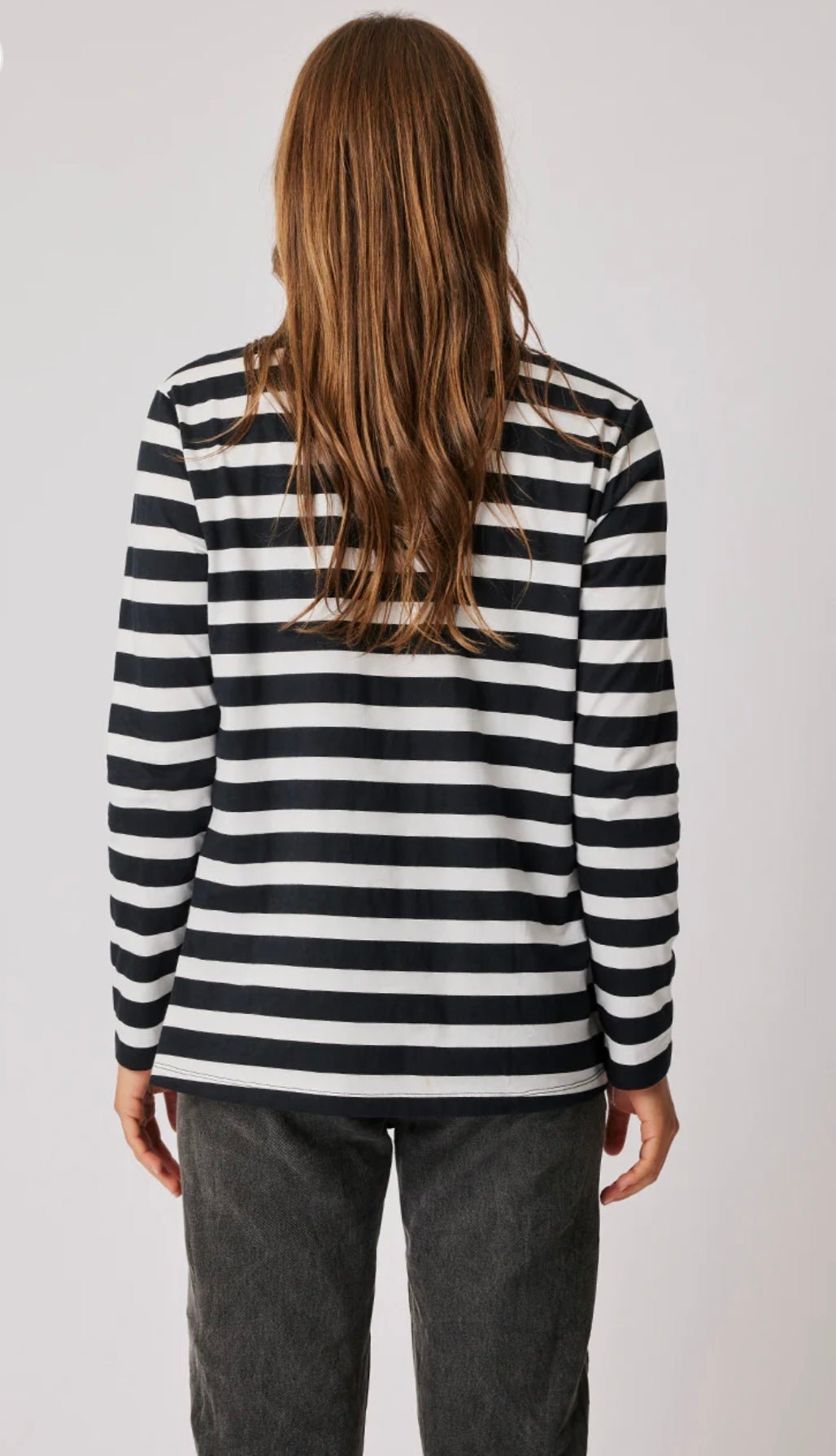 Lola Long Sleeve Top ~ Black/White