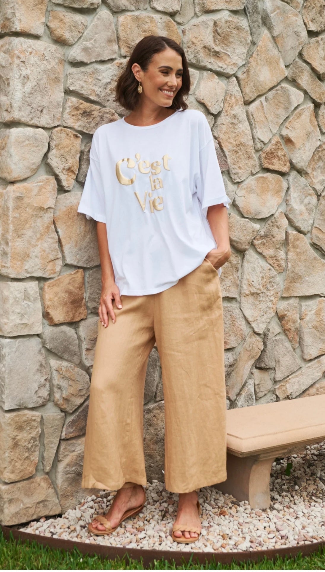 La Vie Crop Pant ~ Caramel