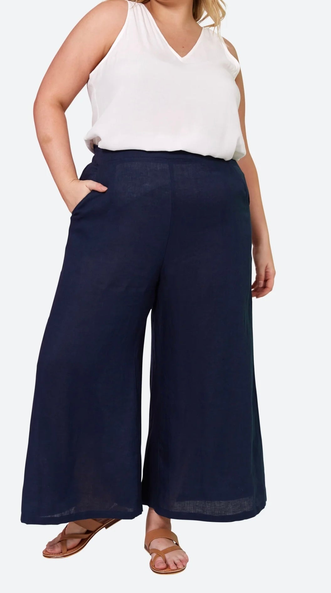 La Vie Crop Pant ~ Sapphire