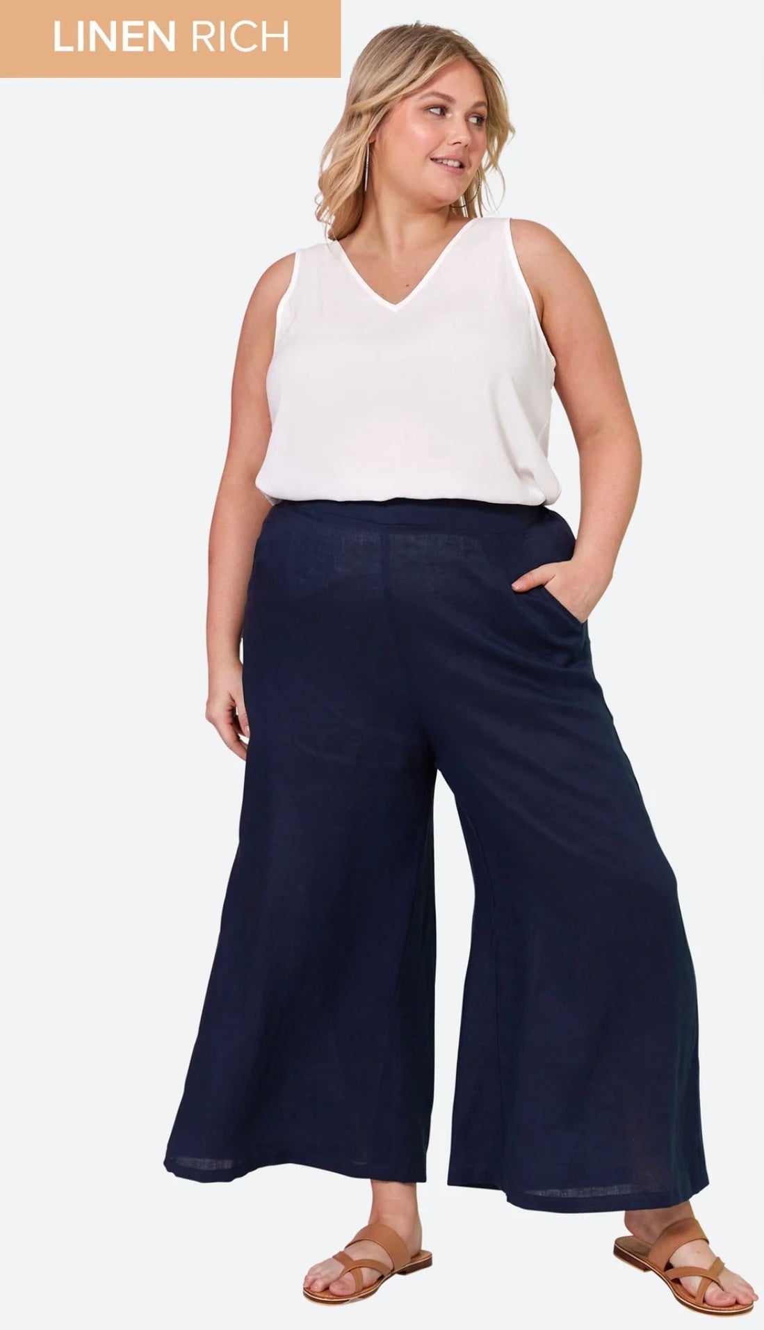 La Vie Crop Pant ~ Sapphire