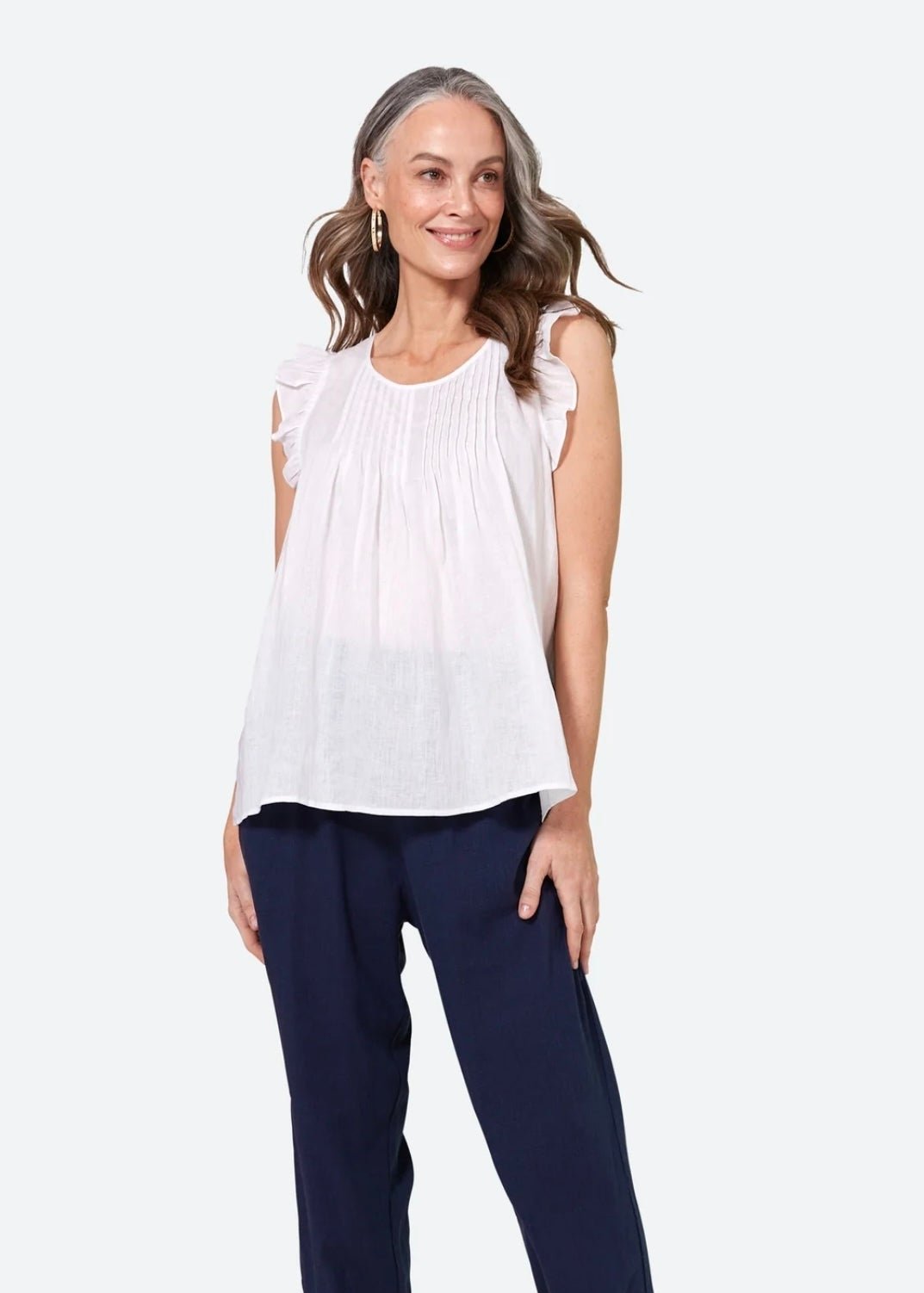 La Vie Frill Top ~ Blanc