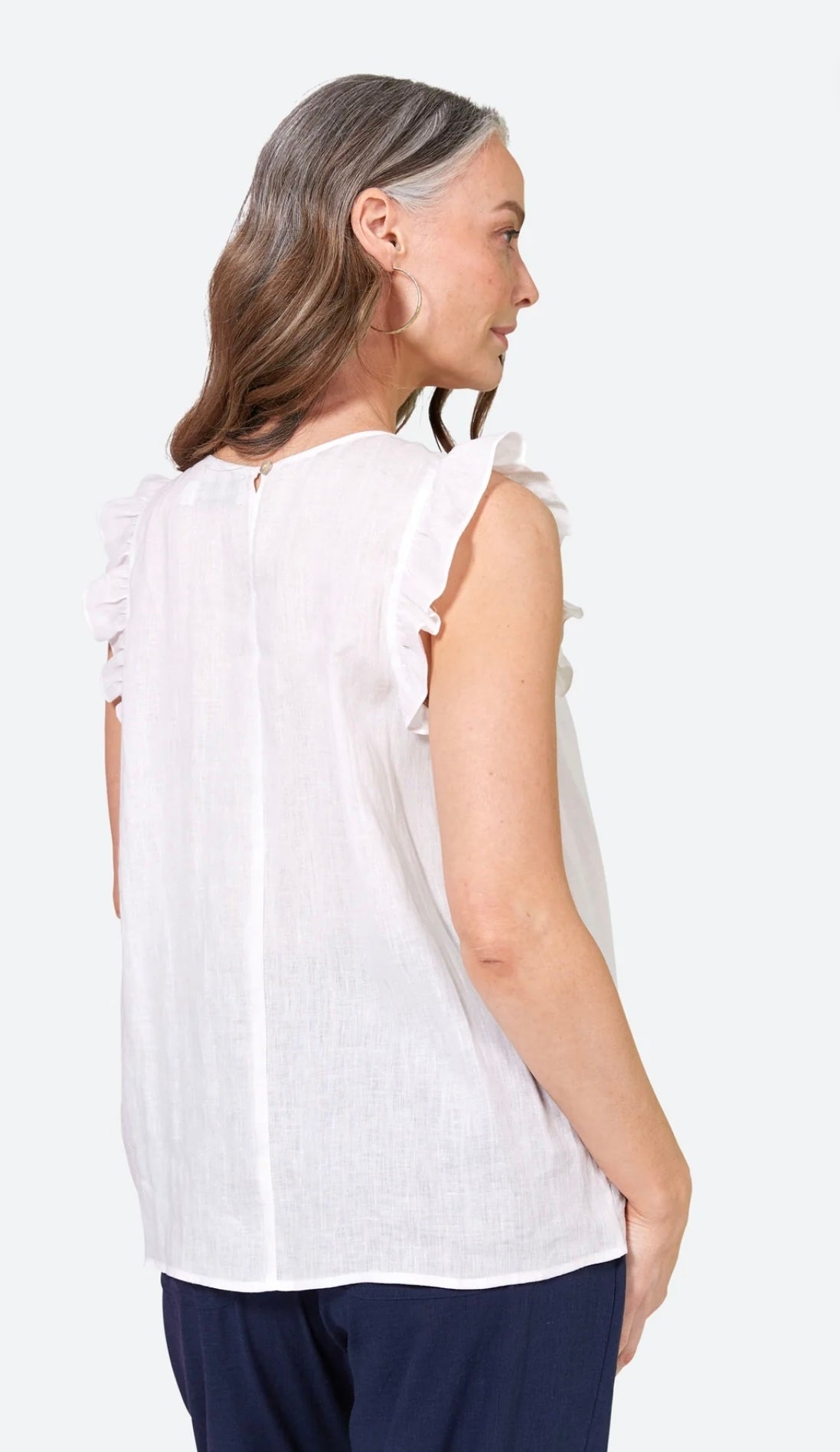 La Vie Frill Top ~ Blanc