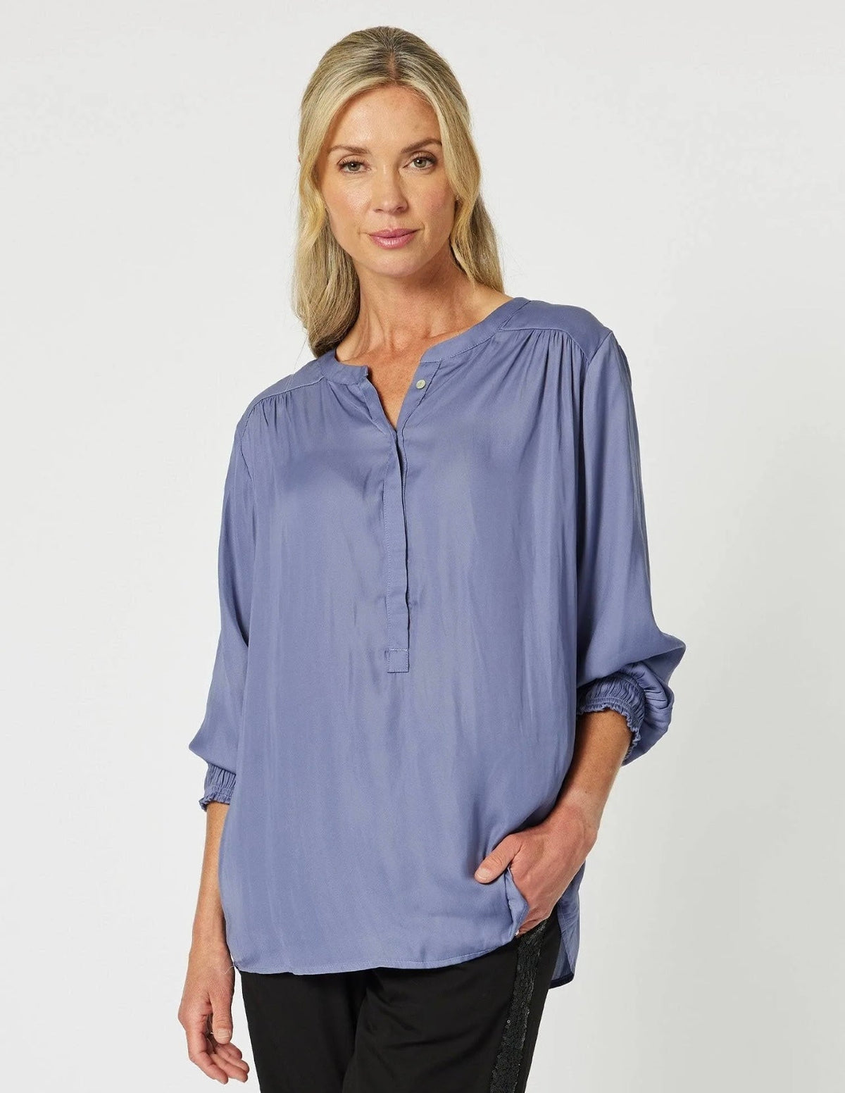 Luxe Nehru Top ~ Amethyst
