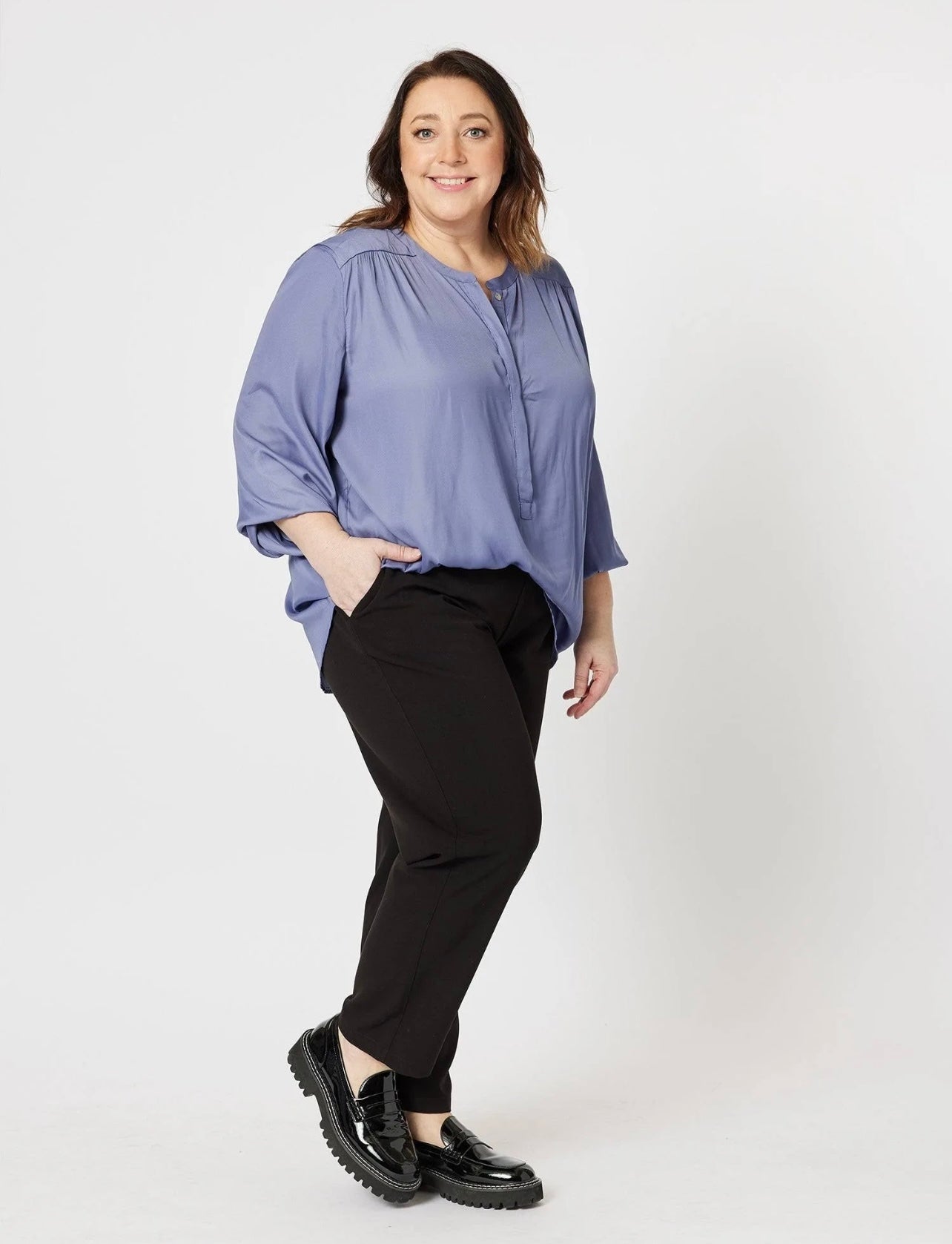 Luxe Nehru Top ~ Amethyst