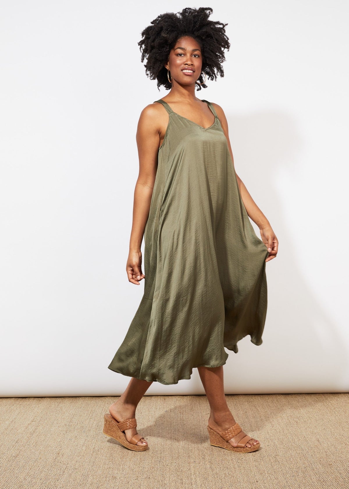 Barbados Tank Maxi ~ Khaki