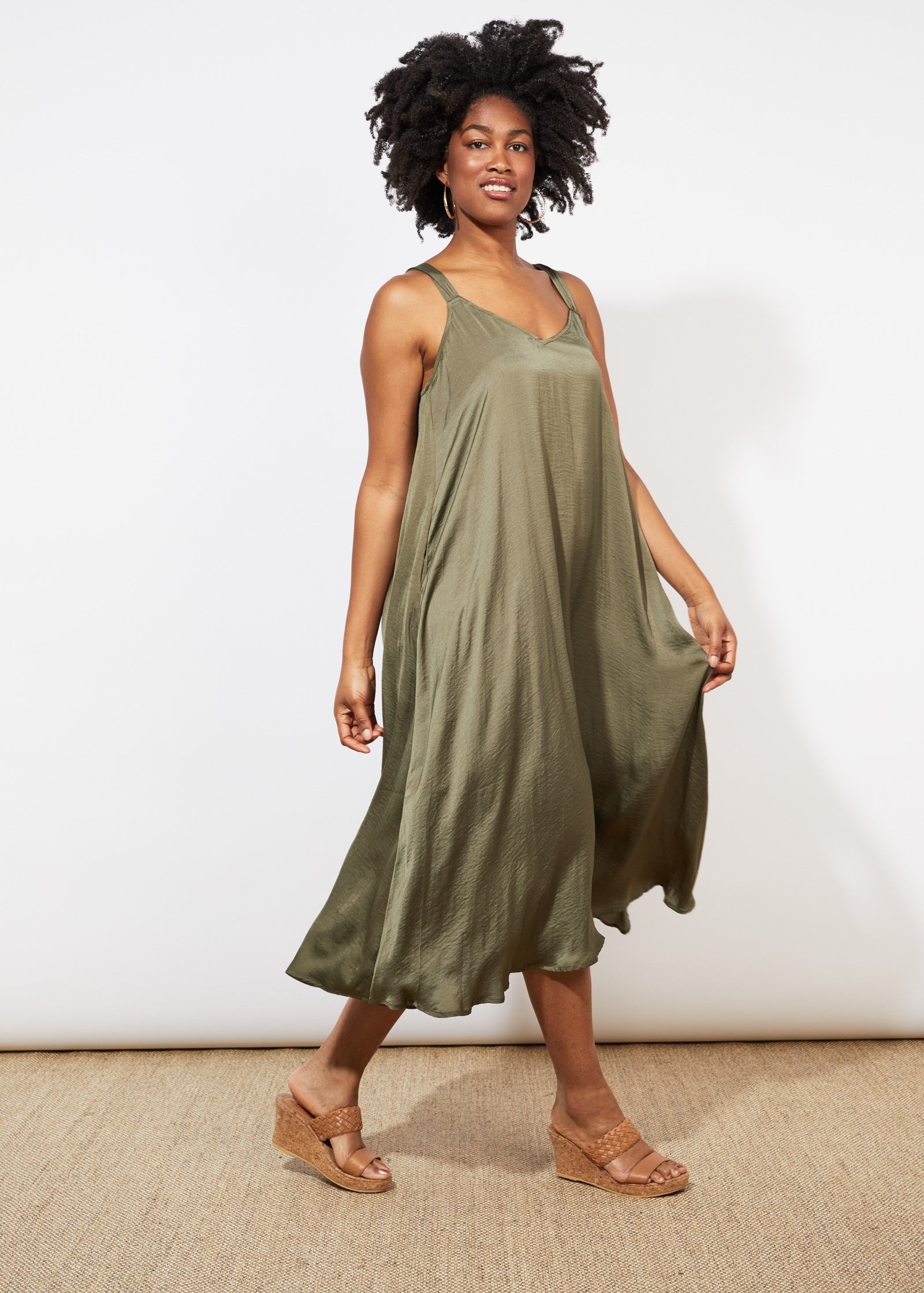 Barbados Tank Maxi ~ Khaki