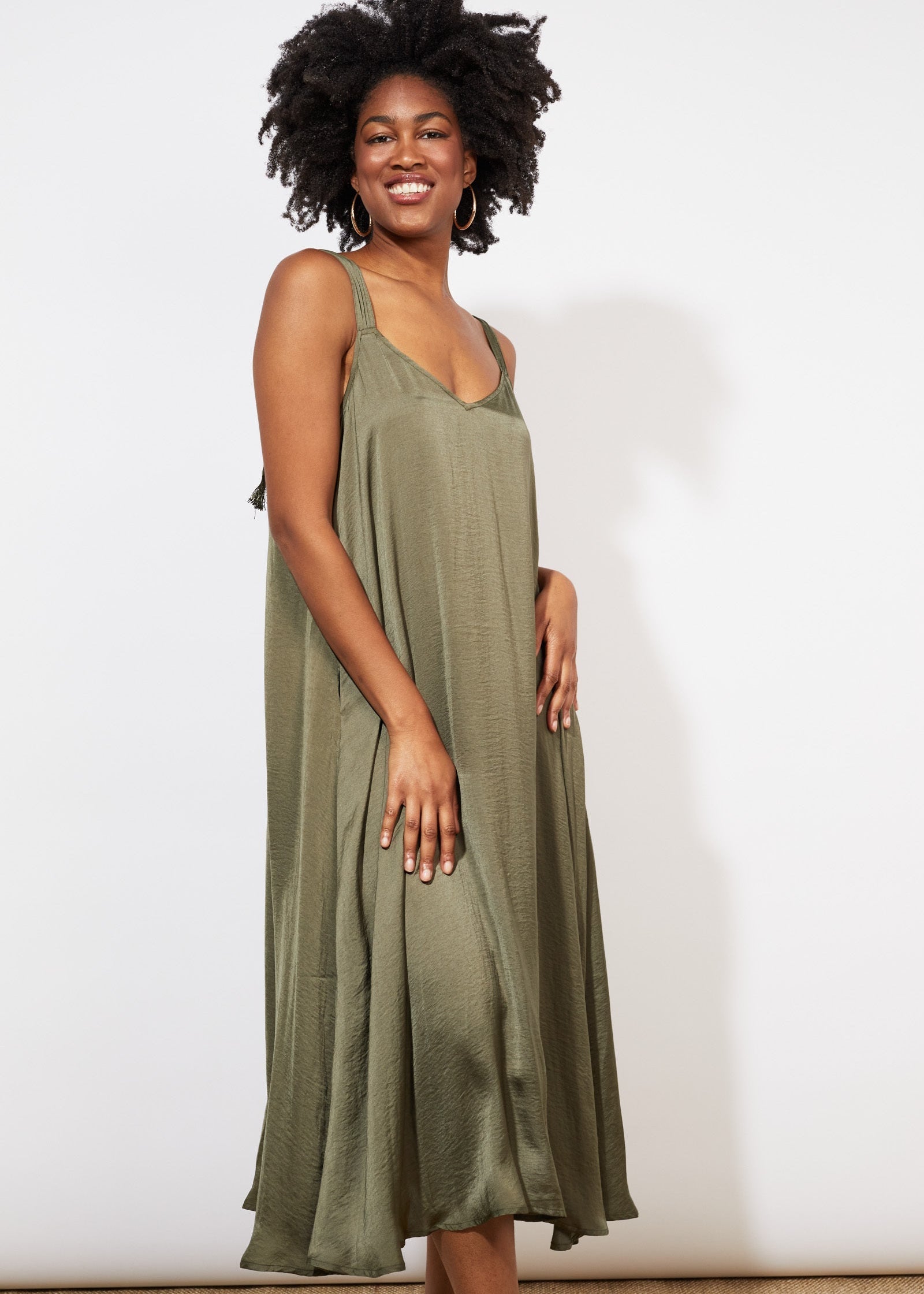 Barbados Tank Maxi ~ Khaki